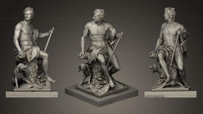 Statues antique and historical (Chasseur au repos, STKA_0777) 3D models for cnc